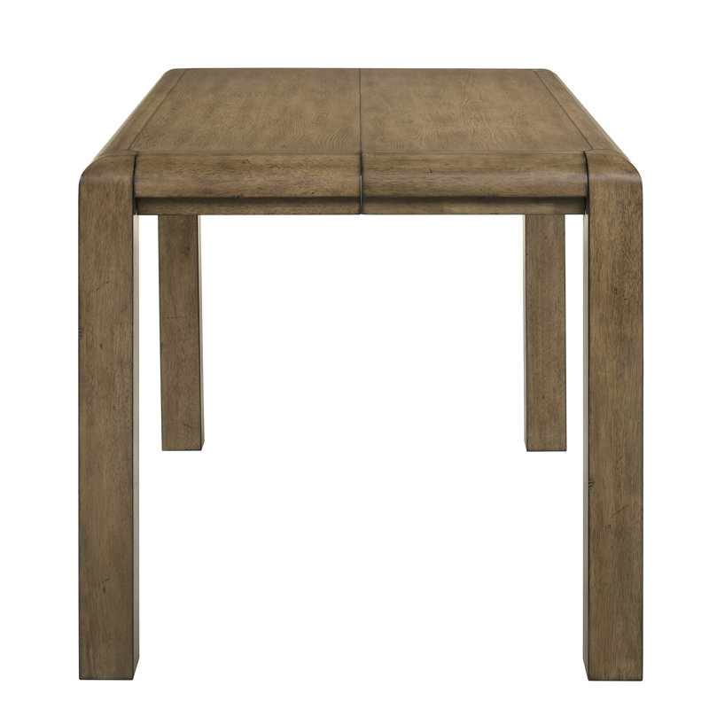 Table à hauteur de comptoir brune / beige Cockrell avec rallonge de 18 po