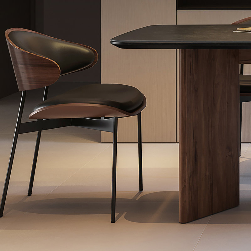 Table de salle à manger rétro de style rétro en noyer, H 29,5 po x L 63 po x l 31,5 po
