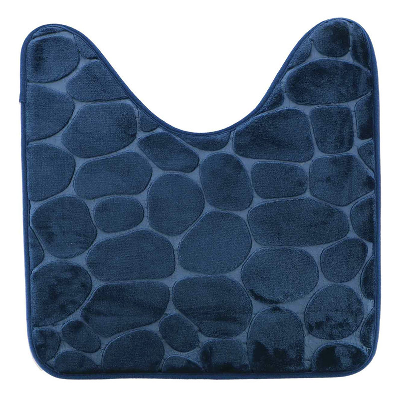 Mousse à mémoire de forme en microfibre Pebbles 3D 20 pi x 20 po, Marine