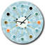 Asian Floral Paisley - horloge murale moderne Mid-Century-40748250