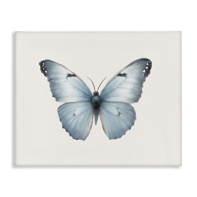 «Blue Symmetric Butterfly» par Elizabeth Medley, H 36 po x l 48 po