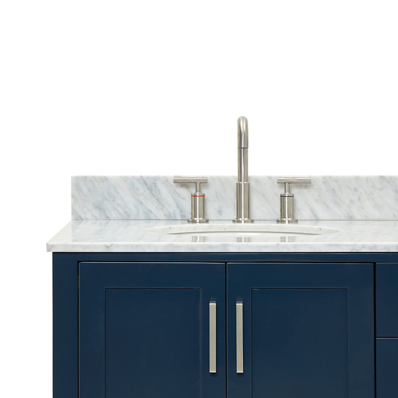 Magnolia Bath Vanity Rectangular Basin S073DCW2R, Oval, Midnight Blue, 61"