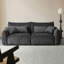 Causeuse-coussin modulaire en tissu chenille gris foncé