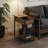 Side Table With Storage And Charging Station - End Table With Usb Ports, Outlets, And Fabric Bags, Nightstand For Living Room And Bedroom, Rustic Walnut And Black-1243144676