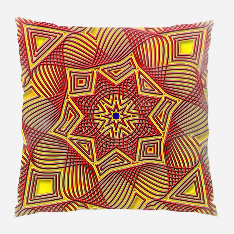 Geometric Microsuede Reversible Throw Pillow
