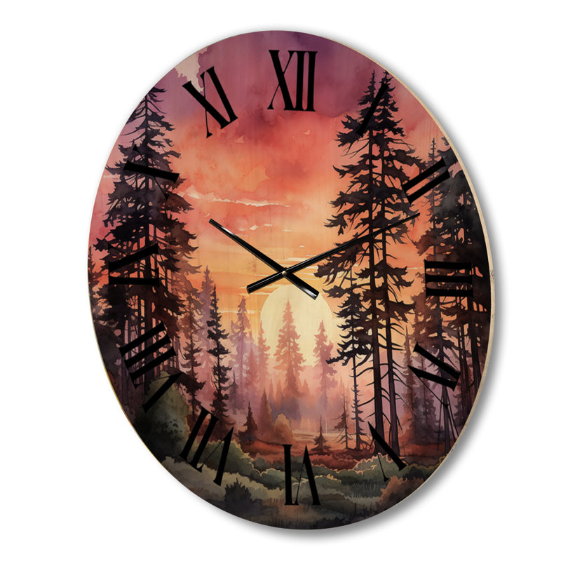 Horloge murale en bois massif Obert, Moyenne