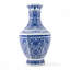 Hex Blue and White Filigree Vase
