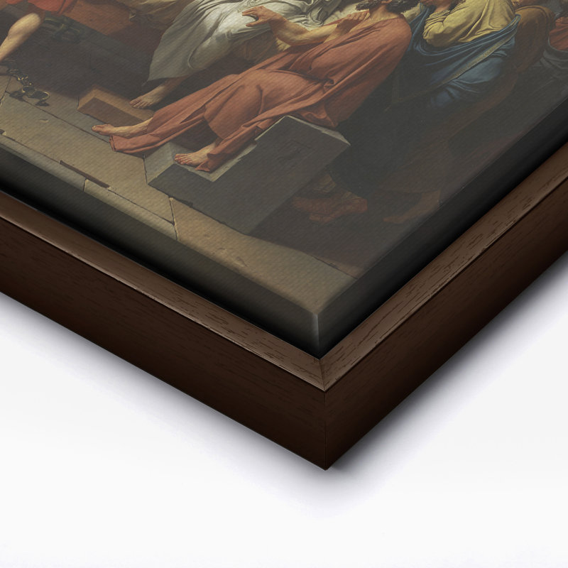 Jacques-Louis David - Mort de Socrate, Canevas, H 16 po x l 20 po, Encadrement brun
