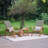 Nimes 2-Person Teak Outdoor Seating Group