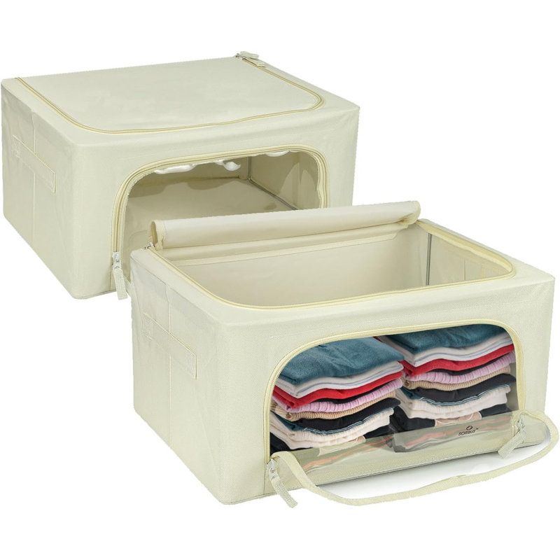 Rangement pour fenêtre sous le lit, H 8 po x l 15,75 po x P 12 po, Beige