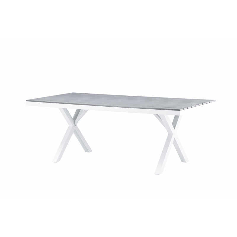 Jaleigh Outdoor Dining Table , 100cm cm W 150cm cm D, Grey, Light Grey