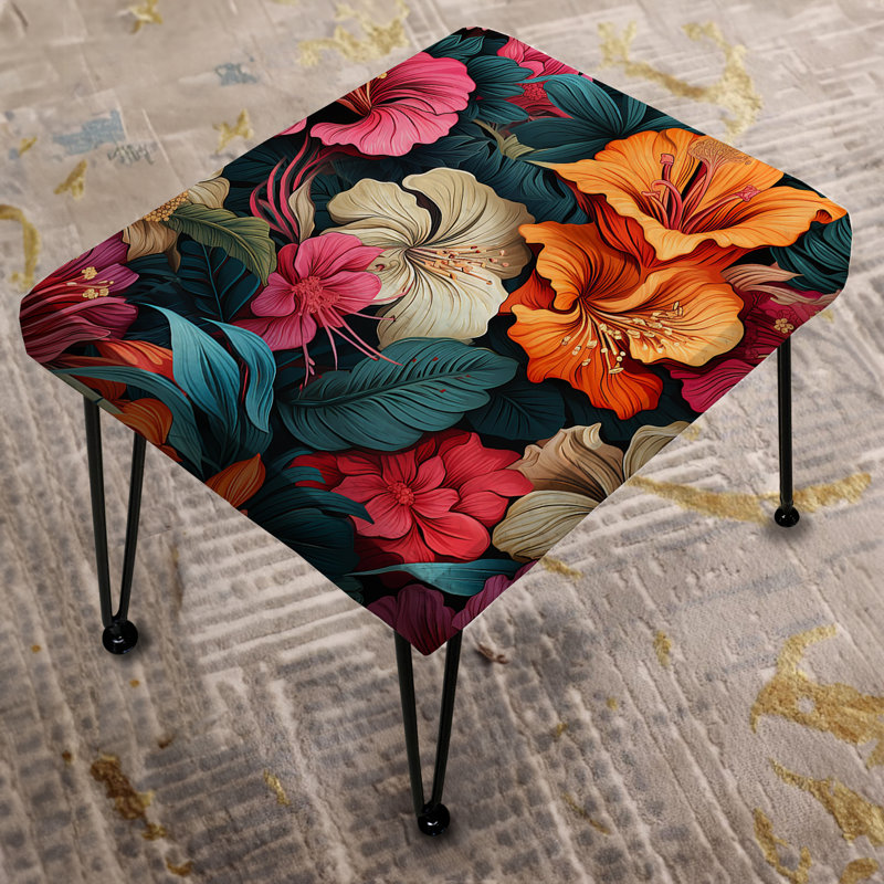 Tropical Paradise Botanical Paradise - Repose-pieds rectangulaire floral