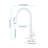Pull Out Spray Kitchen Faucet - Modern Style, Stainless Steel, White Easy Installation, Flexible Water Flow And Temperature Adjustment With Design, Steel Install Without Hassle & Operate Smoothly