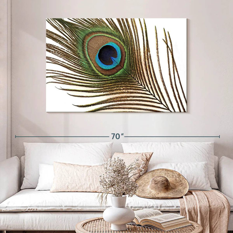 Brampt Peacock Feather, 32" H x 48" W