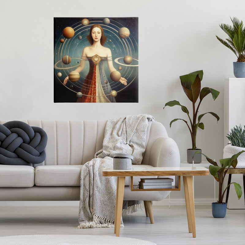 «Galactic Orbits Woman», toile par Sasha, H 24 po x l 24 po