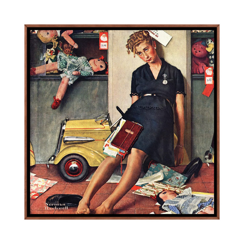 «Santa's Helper», reproduction d'art sur toile encadrée, H 18 po x l 18 po, Impression encadrée sans passe-partout, Brun