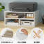 Rangement de bureau à 3 compartiments, tablette noire de grande capacité pour bureau à domicile-386677860