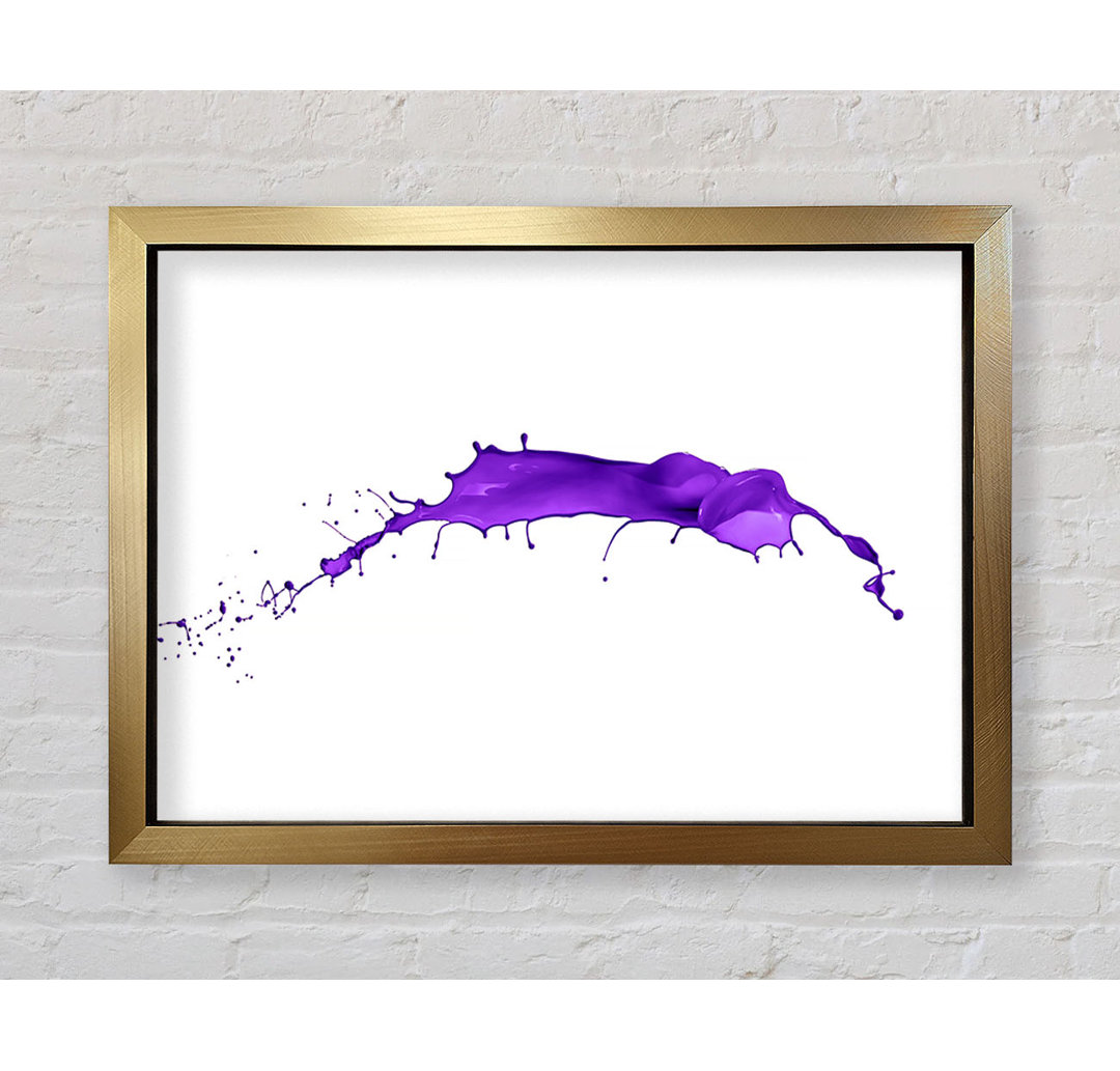 Purple Splash - Einzelner Bilderrahmen Kunstdrucke