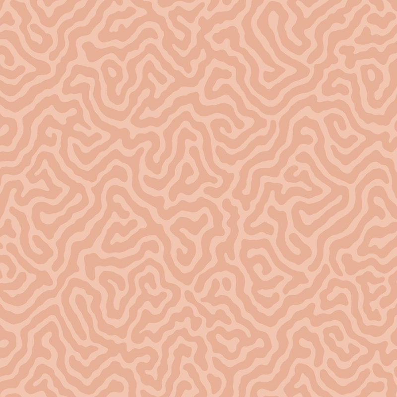 Landscape Plains Abstract Wallpaper Roll, Salmon