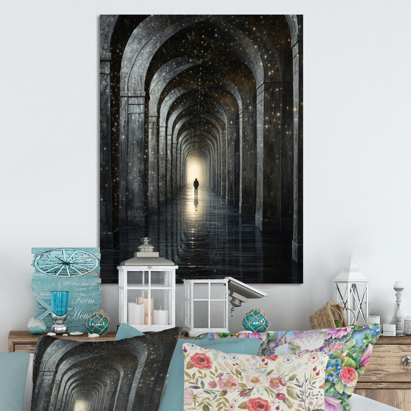 " Tunnel Silent Symphony Pointillism ", 20" H x 12" W x 1" D