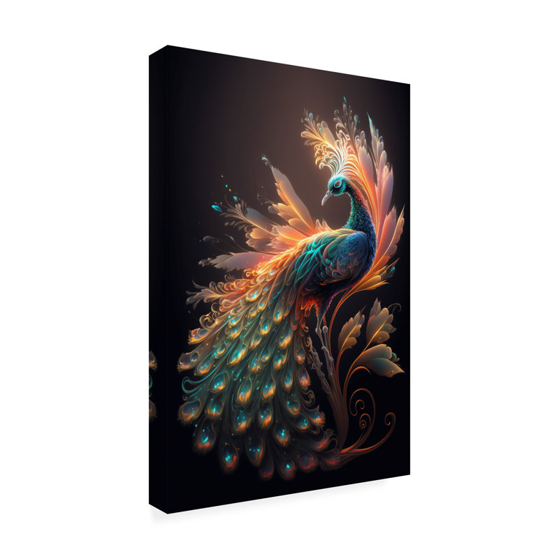 «Ray Heere Proud Peacocks», art sur toile 13, H 32 po x l 22 po x P 2 po