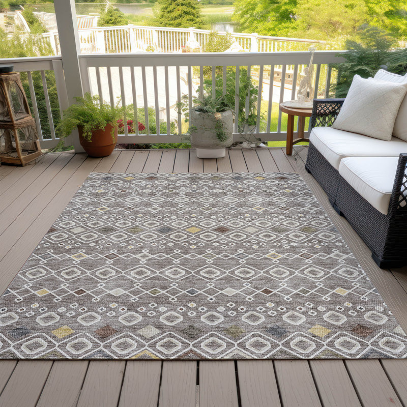 Tapis rectangulaire Aleighna avec envers antidérapant, Rectangle 9 pi x 12 pi