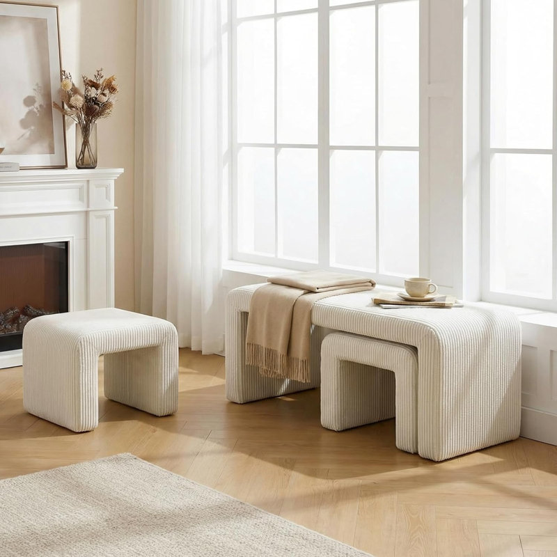 Storage Bench, Beige