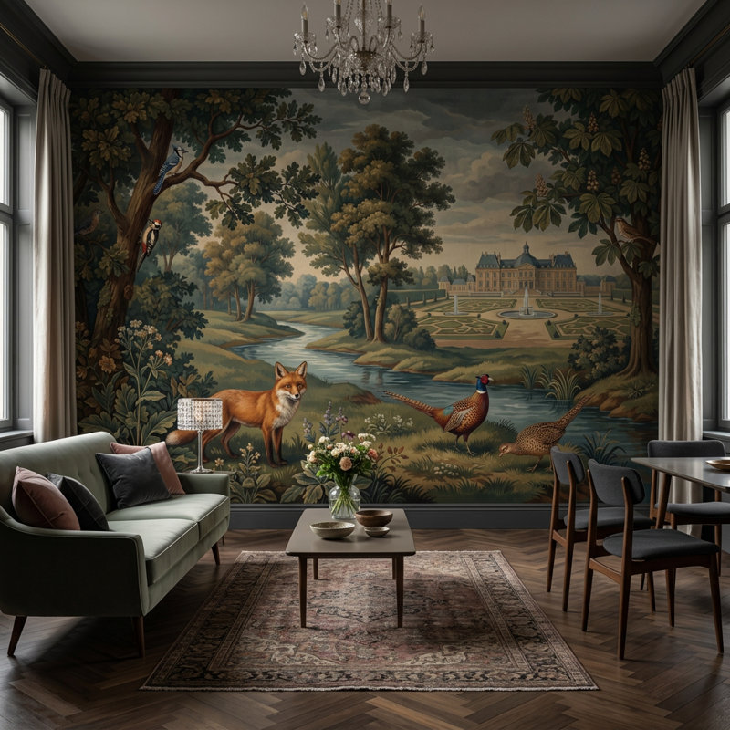 Décoration murale européenne European River, 140 po x 108 po, Non tissé