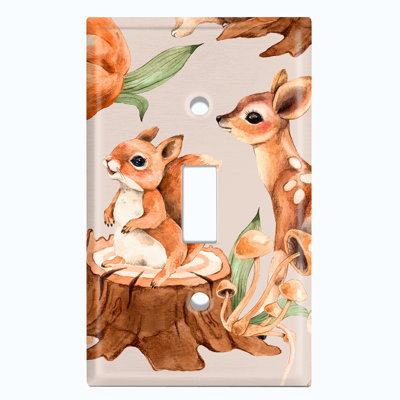 Patterned 1 - Gang Toggle Light Switch Standard Wall Plate