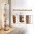 360° Rotating 66"X14" Multifunctional Full Length Mirror With Hook Storage Rack Coat Rack With Mirror Solid Wood Floor Mirror-1747740612