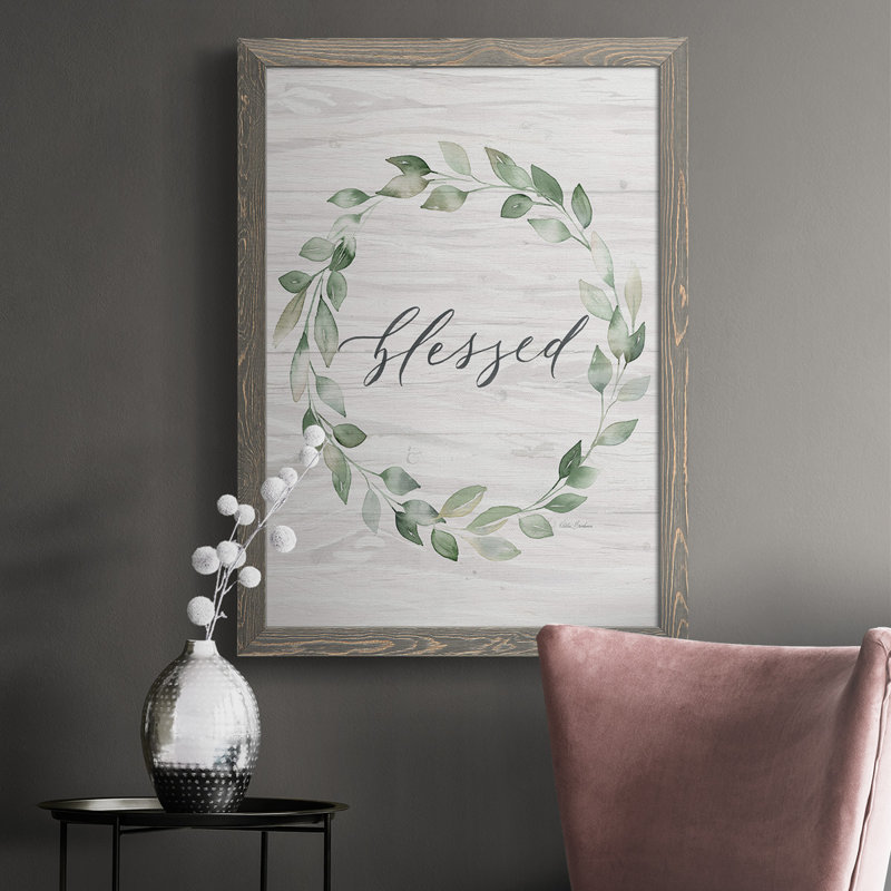 Clavene Blessed Wreath - Reproduction de photo sur toile, H 43,5 po x l 31,5 po x P 1,25 po, gris