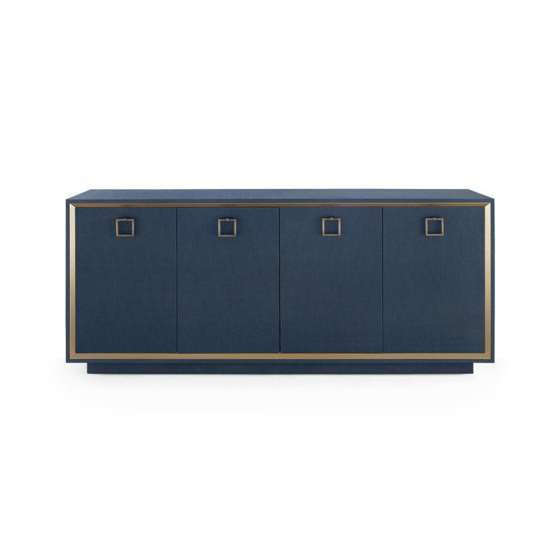 Ansel 72'' W Sideboard, Navy Blue, Polished Brass, Kelly - Trapezoid