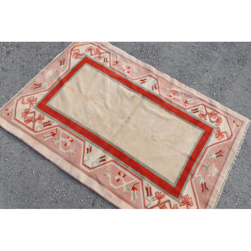 Tapis décoratif antique rose et turc Anatolian idéal pour les chambres à coucher et les décorations de cuisine