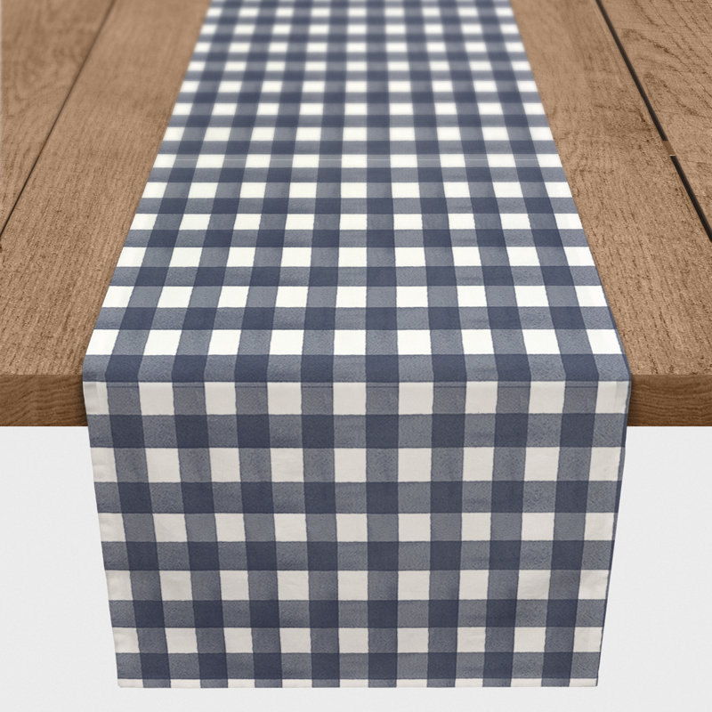 Bilen Rectangle Gingham Polyester Table Runner, 72" x 16"