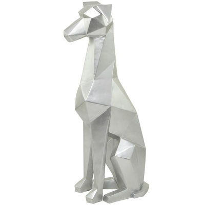 The Novogratz Gold Polyresin Dog Cubist Decorative Sculpture, 9" x 11" x 30"