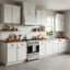 Armoire de base modulaire moderne en bouleau blanc avec structure étroite et quincaillerie à fermeture en douceur, disposition flexible pour les cuisines et espaces polyvalents-123572250-122259478