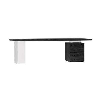 Modern Ash Wood Acrylic Cabinet Storage Table