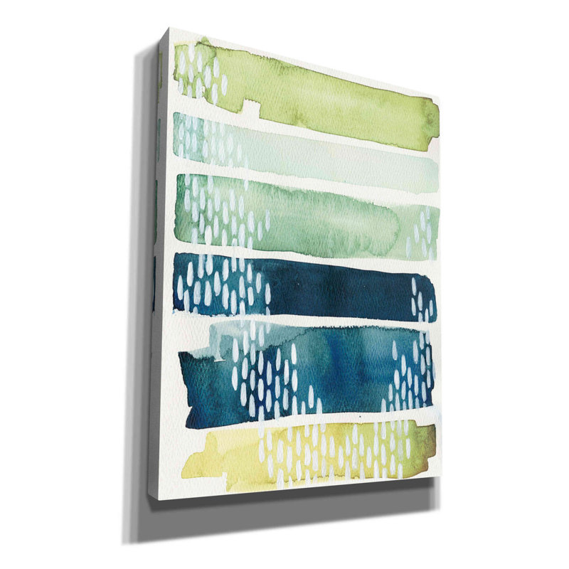 Orren Ellis «Aqua Streak II» par Grace Popp, H 16 po x l 12 po x P 0,75 po