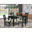 Ensemble de table de salle à manger 9 pièces comprenant une table de cuisine rectangulaire avec rallonge papillon et 8 chaises de salle à manger, 42 po x 84 po, noir-833420938-833420937-833420981