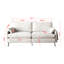 Canapé spacieux de 80 po avec 3 accoudoirs et un look attrayant, blanc pour salon, style contemporain,
