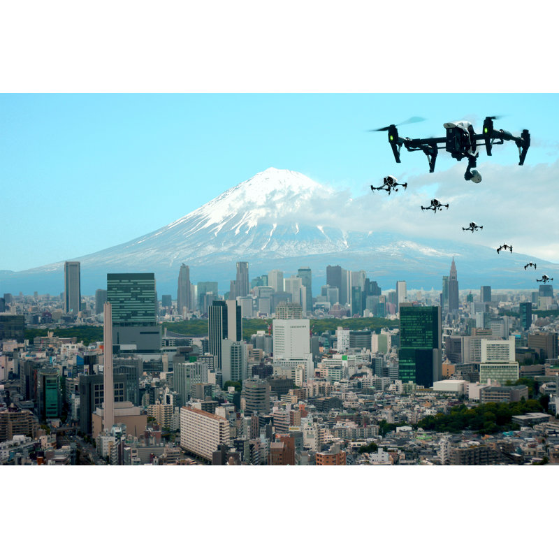 Fuji Mountain by KEN226 - Wrapped Canvas Print, 30cm H x 46cm W