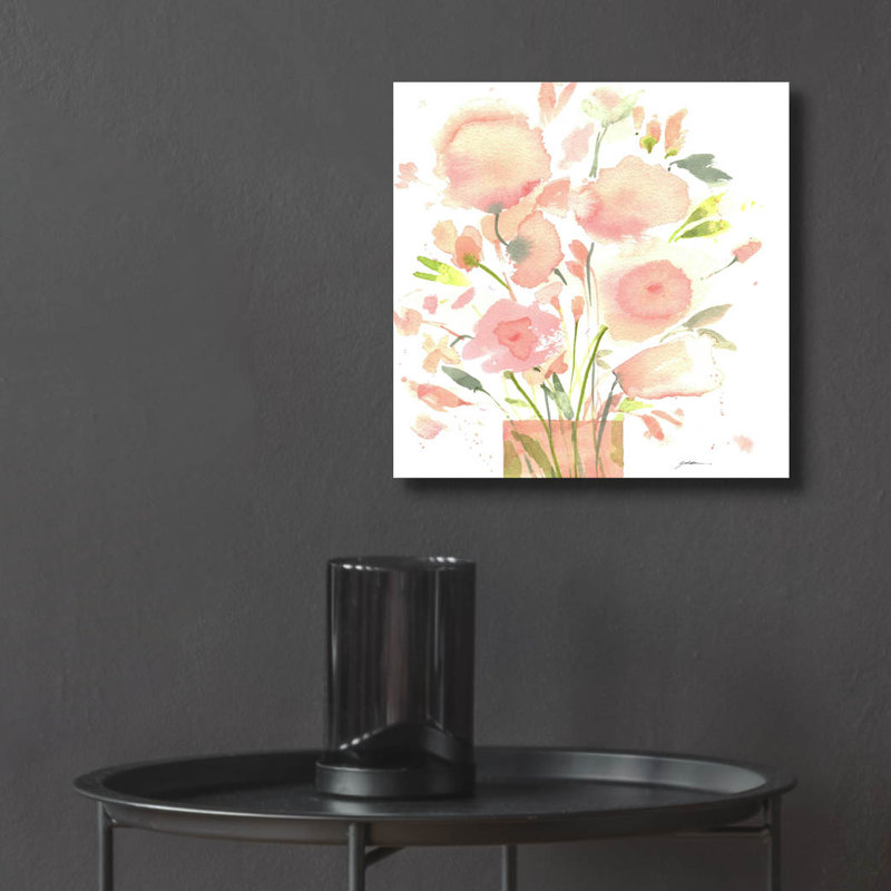 Art mural en verre Winston Porter «Pink Tones» par Design Fabrikken, H 12 po x l 12 po x P 0,13 po