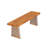 Outdoor 3 Piece Acacia Wood Dining Set with Handwoven Rattan Legs-1059378499