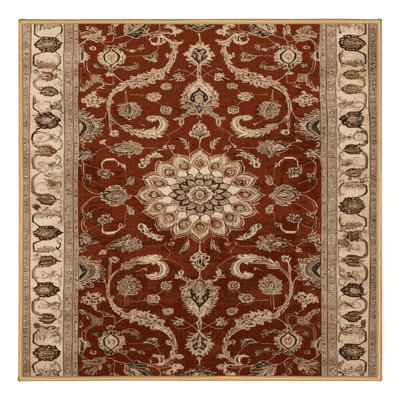 Tapis brun lavable à la machine