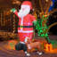 Chien gonflable Père Noël et Labrador