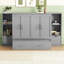 Grand lit escamotable grand - aucun sommier nécessaire, robuste et amp; Peu encombrant avec tablettes, tiroirs et amp; Ports USB