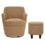 Fauteuil demi-tonneau pivotant 360 avec repose-pieds 360-403601802