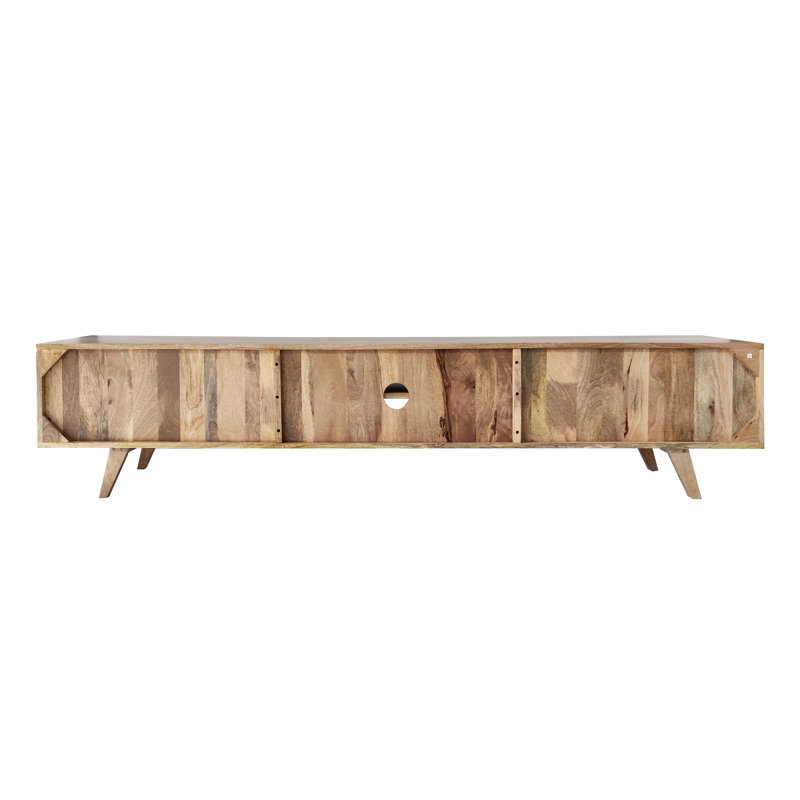 Crowell Unfinished TV Stand for TVs up to 85", Natural