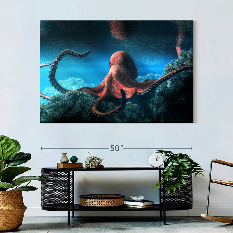 Adult Octopus, 34" H x 51" W