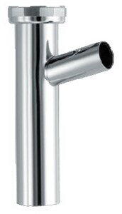 1-1/4" x 8" 20 Gauge Slip-Joint Branch Tailpiece with 7/8" OD Branch Connection